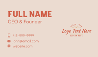 Fun Casual Wordmark Business Card