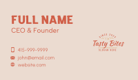 Fun Casual Wordmark Business Card