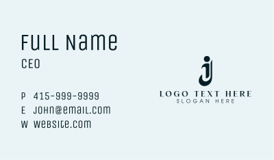 Legal Advice Law Firm Letter IJ Business Card