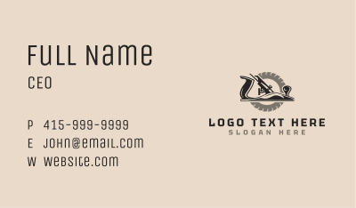 Wood Planer Saw Carpentry Business Card