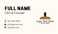 French Bread Loaf  Business Card
