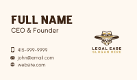 Cowboy Skull Hat Business Card