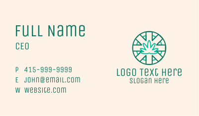 Medicinal Cannabis Leaf Business Card Image Preview