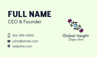 Multicolor Floral Camera Business Card