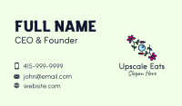 Multicolor Floral Camera Business Card Image Preview