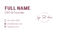 Elegant Cursive Wordmark Business Card