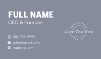 Fashion Firm Wordmark Business Card