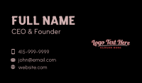 Retro Fashion Wordmark  Business Card