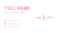 Cute Script Lettermark Business Card