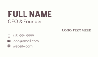 Brown Classic Wordmark  Business Card Design