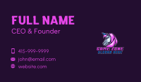 Unicorn Gamer Stallion Business Card Image Preview