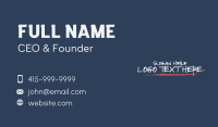 Brush Stroke Wordmark Business Card Design