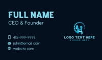Liquid Water Letter H Business Card