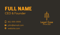 Sword Justice Scale Business Card Design