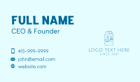 Blue Surfing Surfboard Beach Business Card