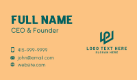 Green Company Letter W  Business Card Design