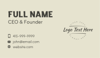 Cool Handwritten Wordmark Business Card