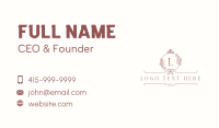 Crown Ribbon Wreath Business Card