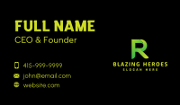 Green Letter R Business Card Image Preview