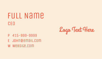 Glowing Beauty Skincare Text Business Card