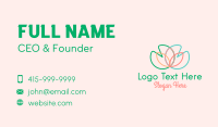 Multicolor Lotus Flower  Business Card