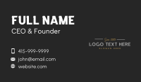 Luxury Business Line Wordmark Business Card