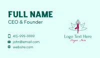 Flower Yoga Pose  Business Card Design