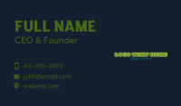 Neon Glow Wordmark Business Card Design