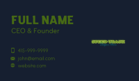 Neon Glow Wordmark Business Card