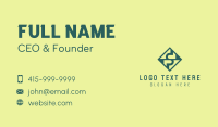 Geometrical Green Letter S  Business Card