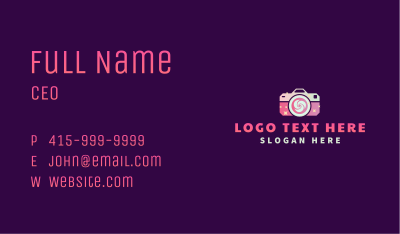 Photography Camera Media Business Card