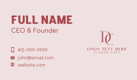 Red D & C Monogram  Business Card