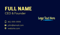 Graffiti Hiphop Wordmark Business Card Design