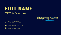 Graffiti Hiphop Wordmark Business Card Image Preview