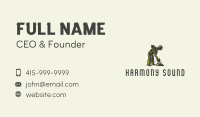 Construction Worker Silhouette Business Card