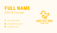 Yellow Duck Toy Business Card