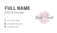 Round Fashion Wordmark Business Card Image Preview