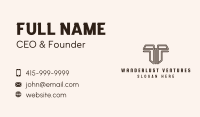 Letter T Advisory  Business Card