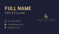 Premium Hair Salon Letter A Business Card