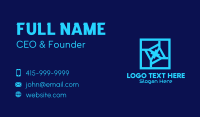 Blue Tech Box Business Card