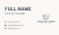 Gun Skull Wings Business Card