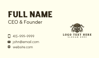 Skull Flower Snake Business Card