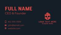 Red Grunge Skull Business Card