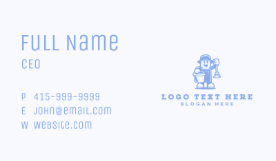 Janitorial Housekeeping Cleaner Business Card