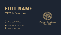 Minimalist Gold Centerpiece Business Card
