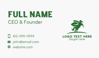 Green Pegasus Leaf Business Card Design