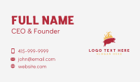 Flaming Pork Barbecue Grill Business Card Design
