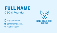 Blue Dog Monoline Arrow Business Card