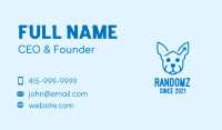 Blue Dog Monoline Arrow Business Card