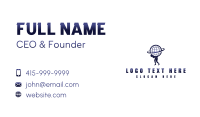 Globe Atlas Man Business Card Design